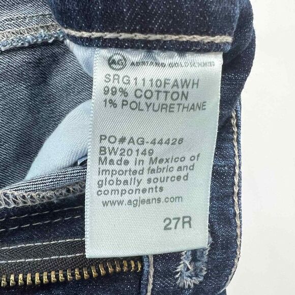 AG Adriano Goldschmied The Stilt Cigarette Leg Dark Wash Denim Jeans Women's 27R - Picture 8 of 10